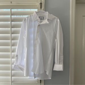 NWOT Charles Tyrwhitt Men’s 15.5 32** French Cuff Nom-Iron Slim Fit 100% Cotton